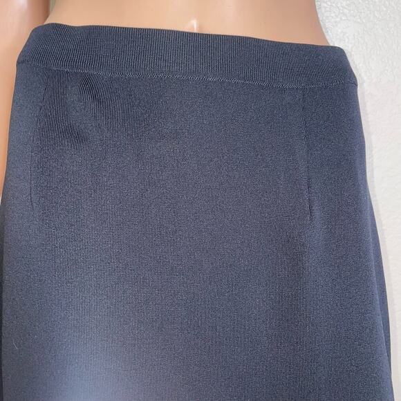 Missook knee length skirt pint knit black stretch SZ SM - Picture 6 of 9